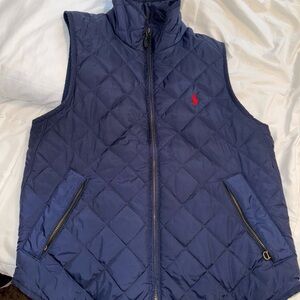 Polo Ralph Lauren Navy Quilted Vest with Red Logo